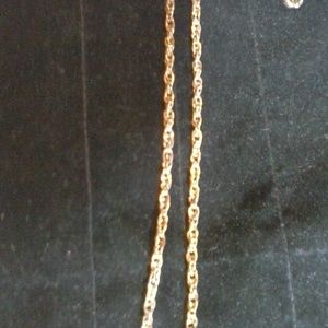 *18" Yellow Gold Tone Chain Necklace